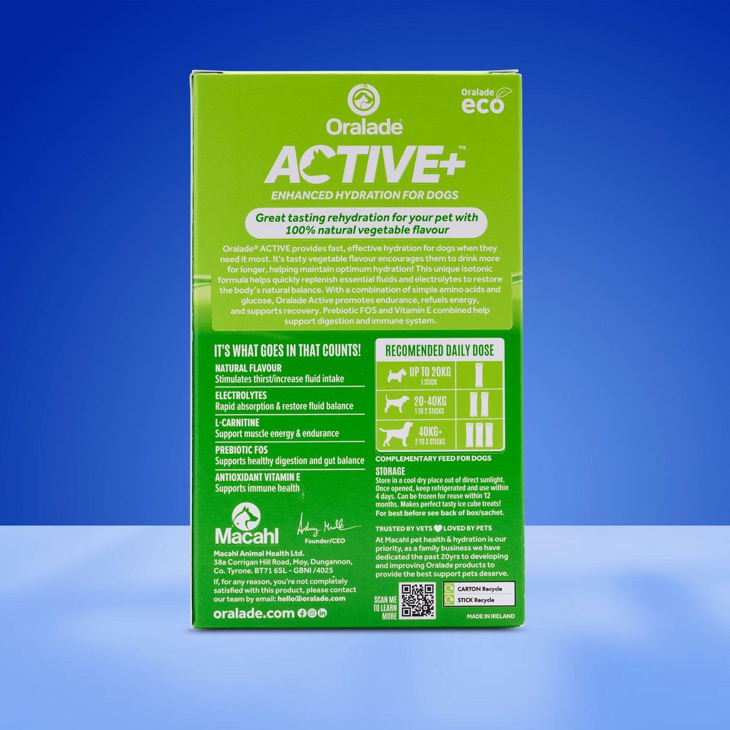 Oralade Active+ Vegetable Liquid Concentrate 7x50ml
