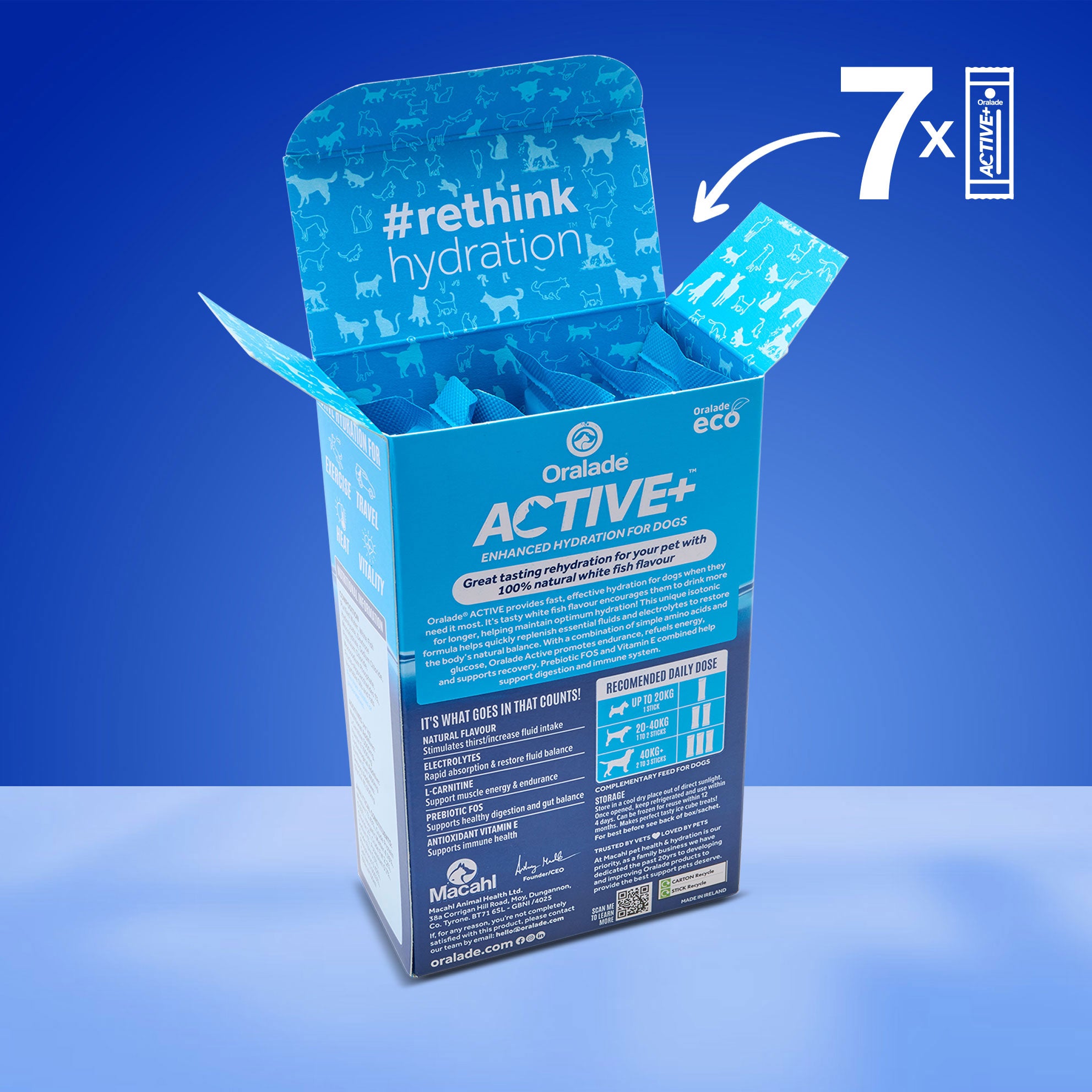 Oralade Active+ Fish Liquid Concentrate 7x50ml