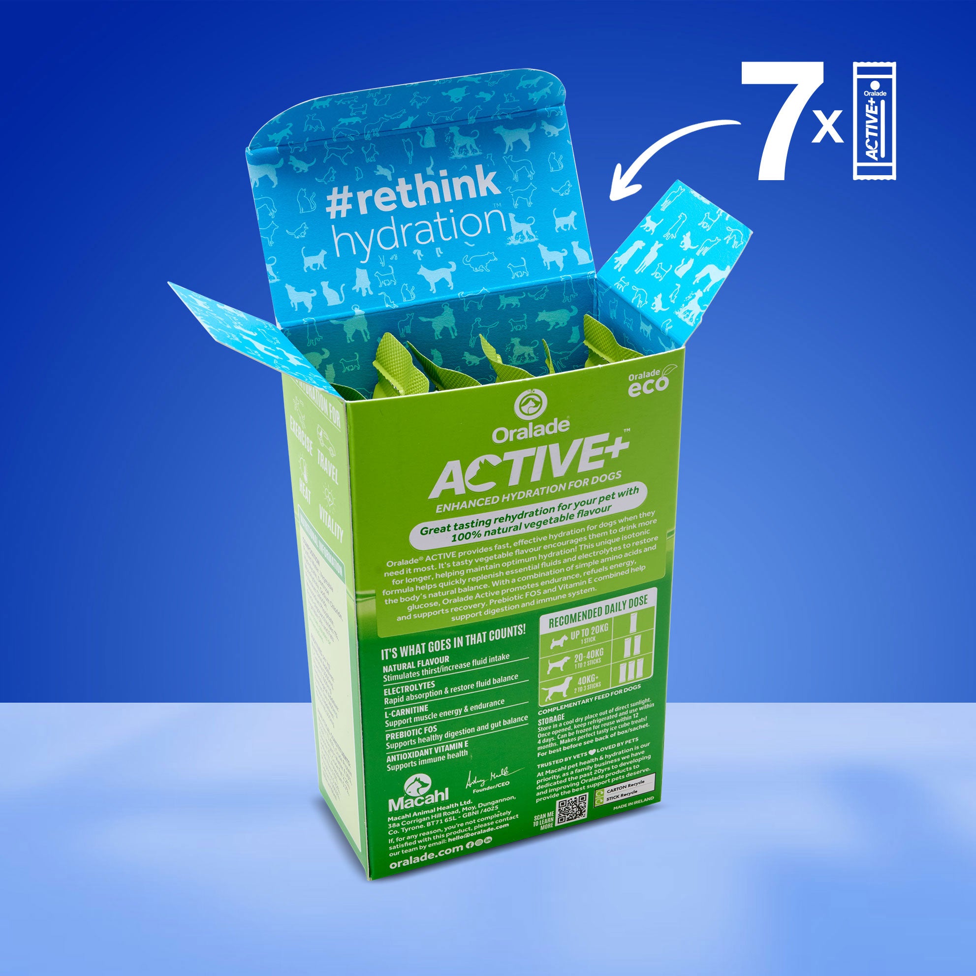 Oralade Active+ Vegetable Liquid Concentrate 7x50ml