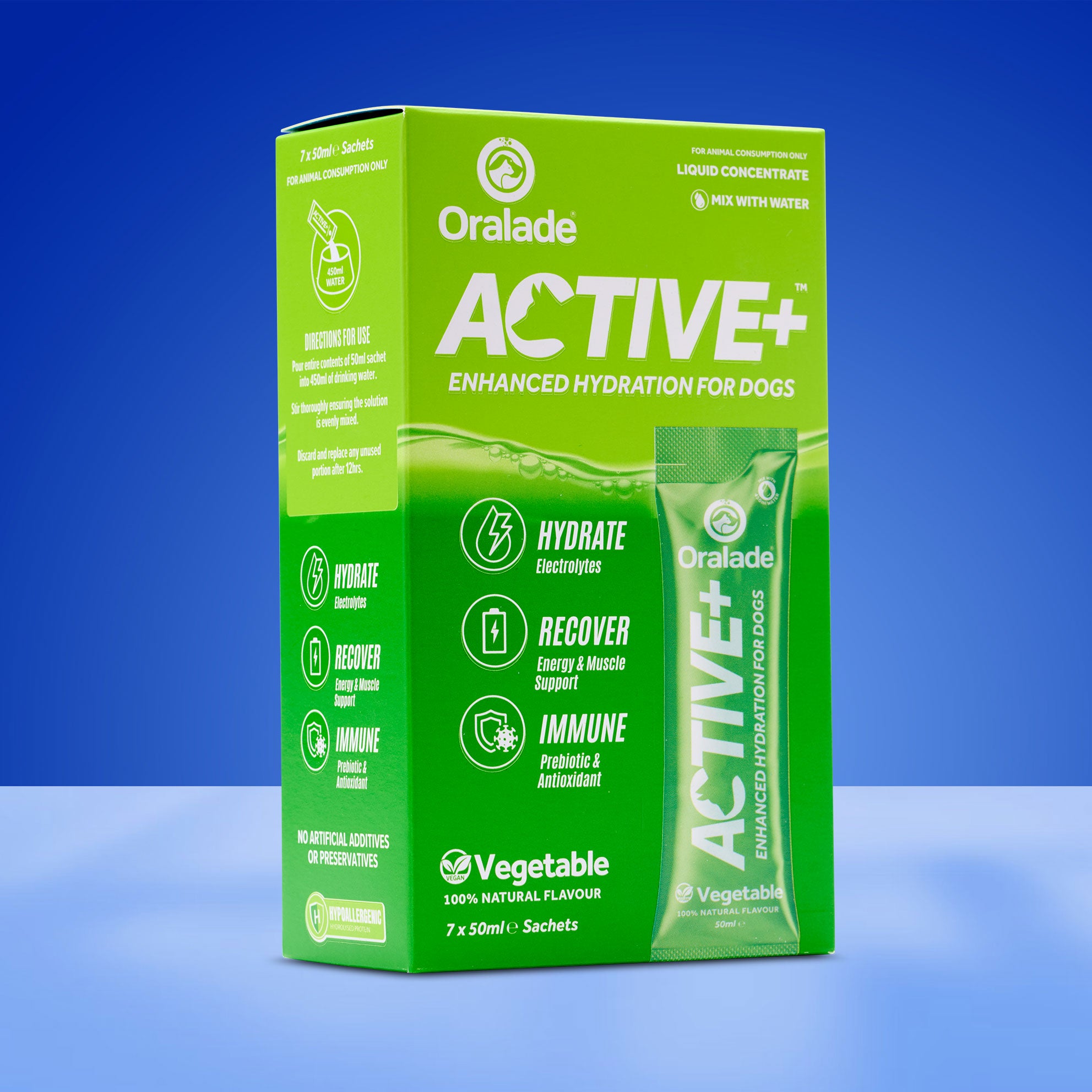 Oralade Active+ Vegetable Liquid Concentrate 7x50ml